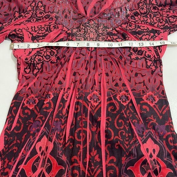 Unity World Wear Petite Women’s V-Neck Sequined Accent Top - Picture 7 of 9